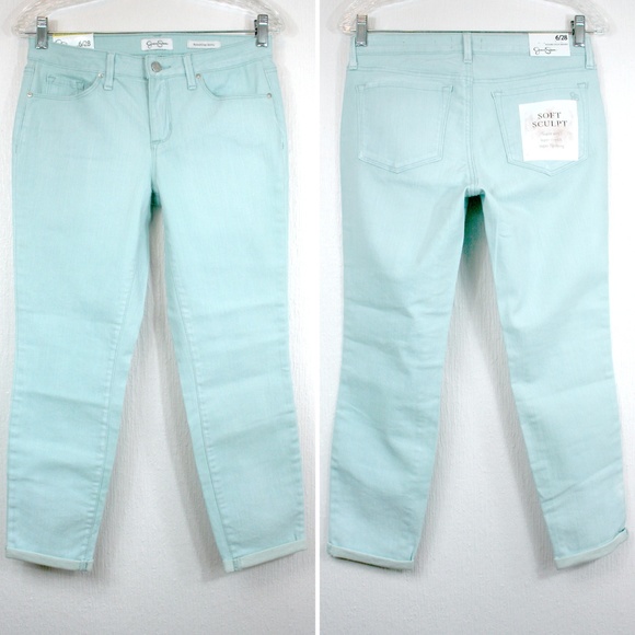 Jessica Simpson Blue Rolled Crop Skinny Jean NWT - Picture 2 of 8